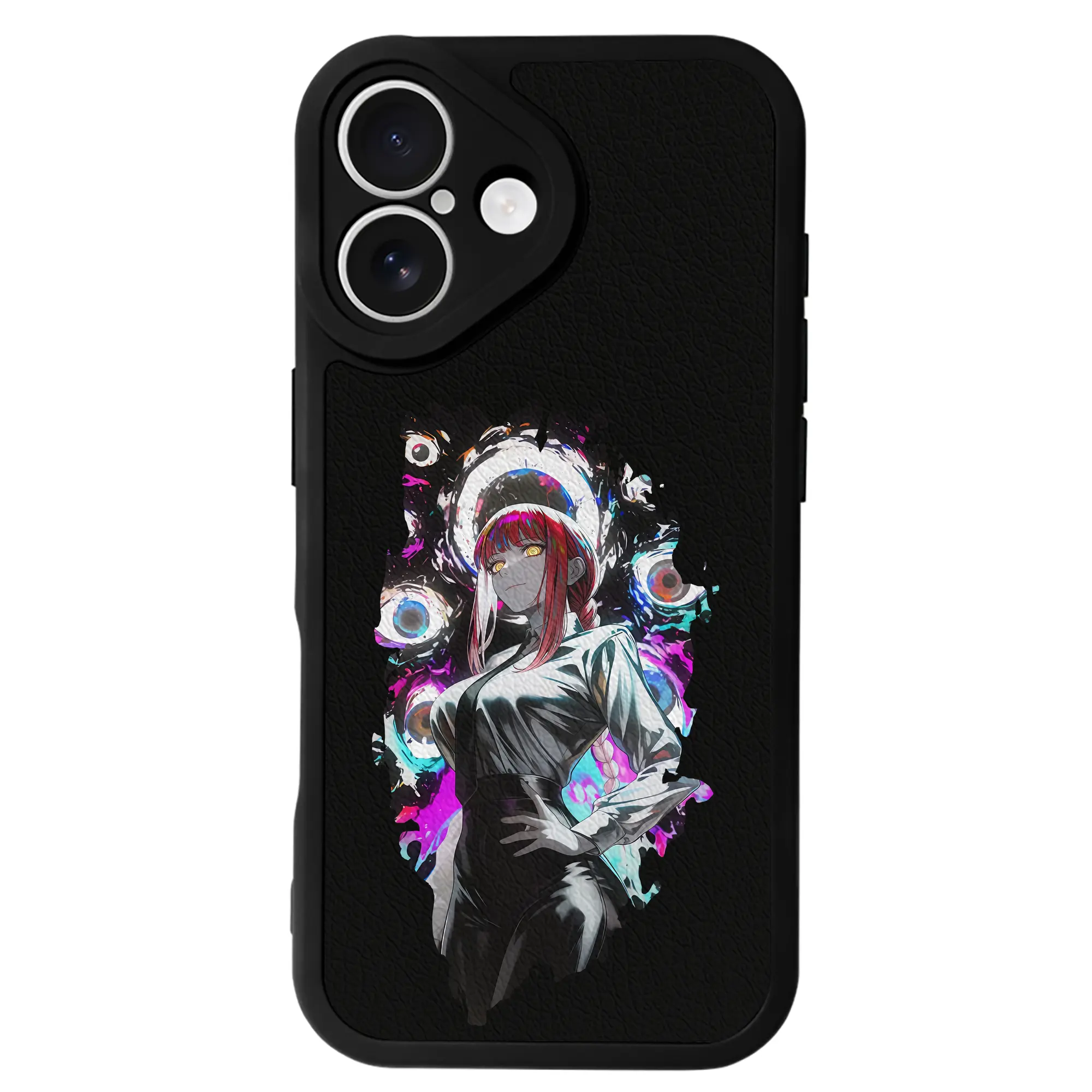 チェンソーマン グッズ,マキマ - IPhone 16シリーズ対応 ・ シリコンスマホケース ・ レザー調 ・ 高精度フィット ・ 耐衝撃 ・ ワイヤレス充電対応 ・ 精密カット